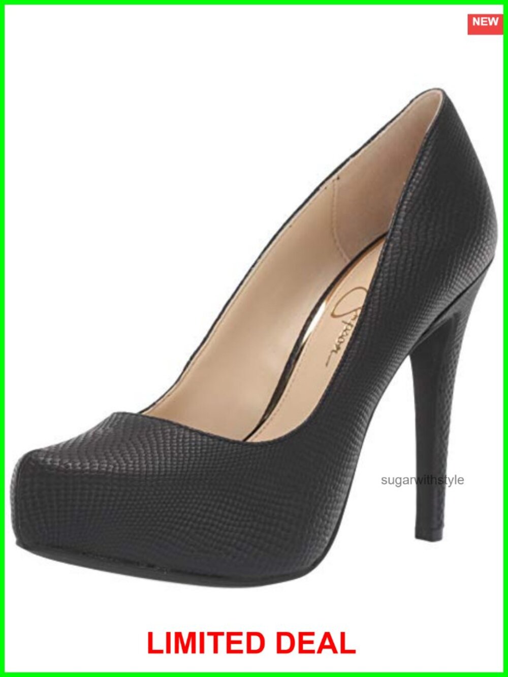 Jessica Simpson Parisah Platform Stiletto Heel Pumps Faux Leather